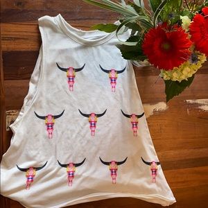 Show me your mumu white Mickey muscle tank